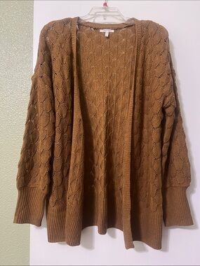 Maurices Open-Front Cable Knit Cardigan - Brown